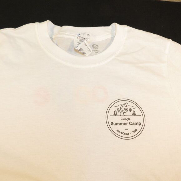 GOOGLE TECH T SHIRT Mens S SUMMER CAMP 2022 EMPLOYEE STAFF CREW White NEW - Picture 2 of 4